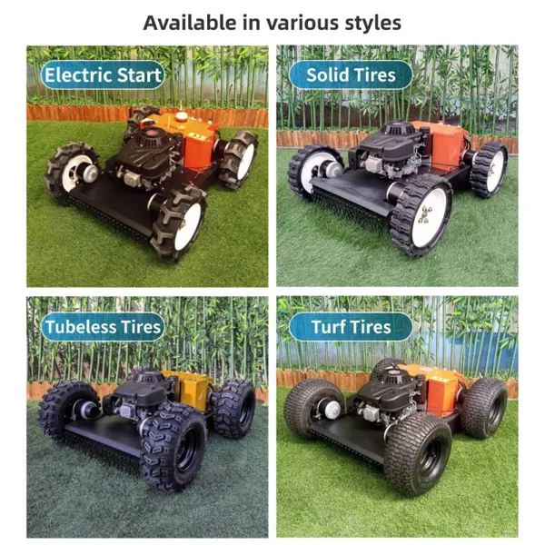 Obstacle Areas Precise Grass Trimming Vigorun VTW550 Wheeled Drive Remote Controlled Wheel Lawn Cutter for Sale