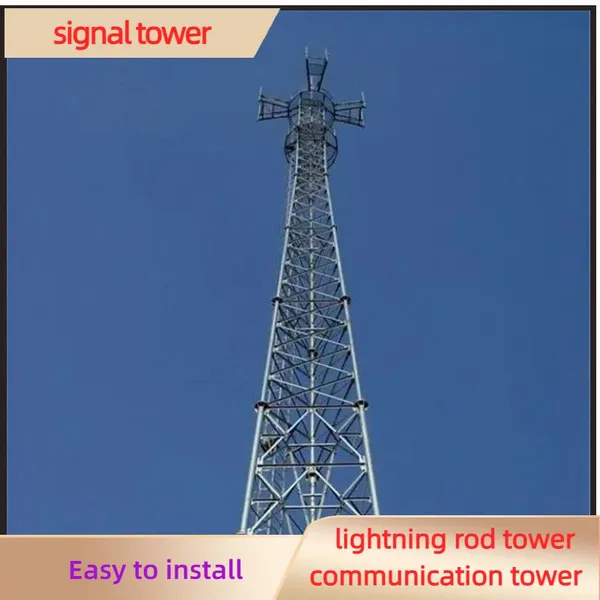 Pre-Galvanized Steel Monopole, Compact Structure for Residential Community Hidden 5G Signal Distribution photo-3