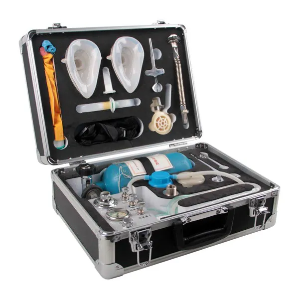 MZS30 Resuscitator Portable Manual Artificial Resuscitator First Aid Emergency Breathing Device With Aluminum Carry Case