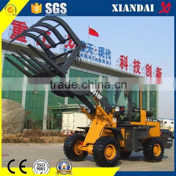 1.6ton grass grabber wheel loader with CE approved and quick coupler