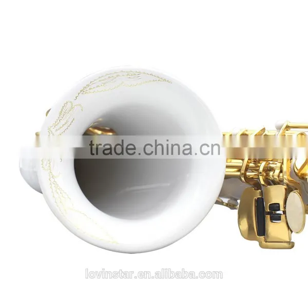 Popular Cheap White Alto Saxophone Curved Soprano Sax photo-6