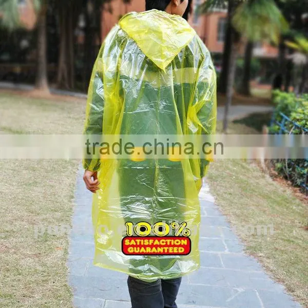 Emergency Disposable PE Poncho Rainwear