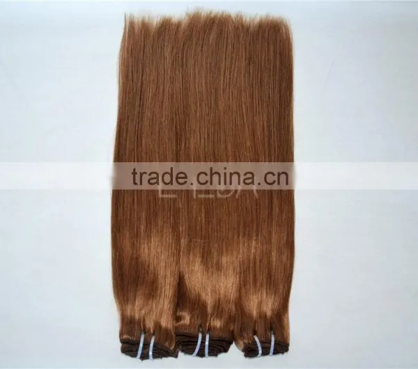 Double Drawn Dark Brown Hair Weave Color #4 Supplier's Choice photo-3