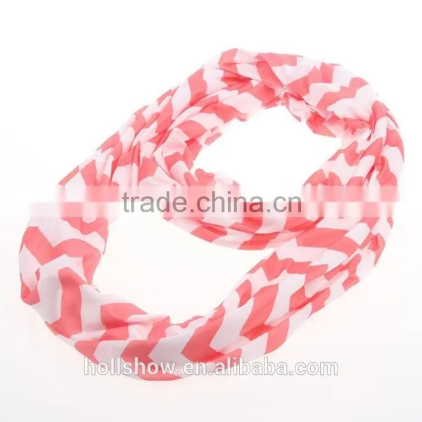 Wholesale Lady Fashion Polyester Circle Loop Cheveron Infinity Scarf photo-6