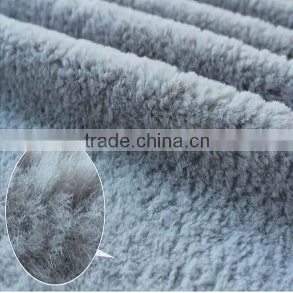 Grey Rabbit Plush Fabric for Coats photo-3