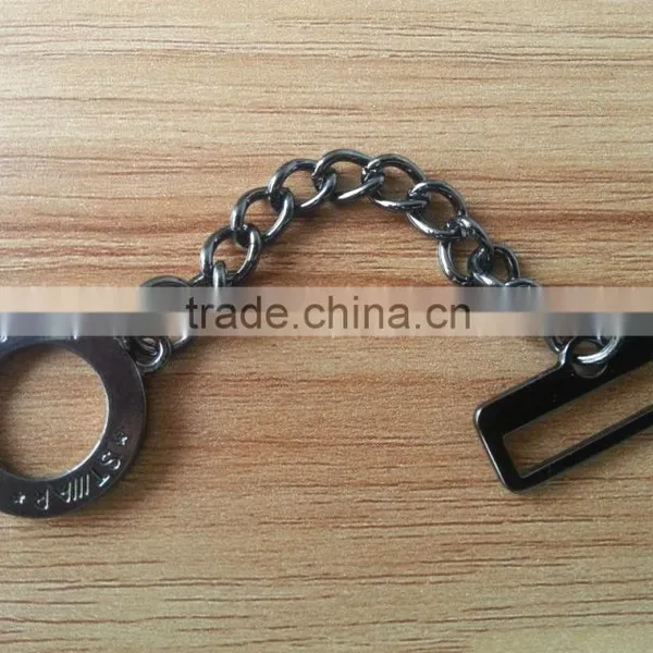 Ring and Rectangle Buckle With Chain Metal Badges -- M1762 photo-2