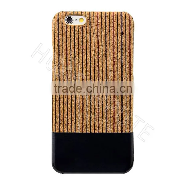 Stylish Natural Real Wood Flip Leather Case For IPhone6/6S photo-5
