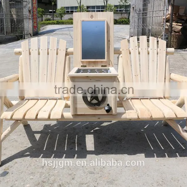 Outdoor Wooden Adirondack Chair With Cooler photo-5