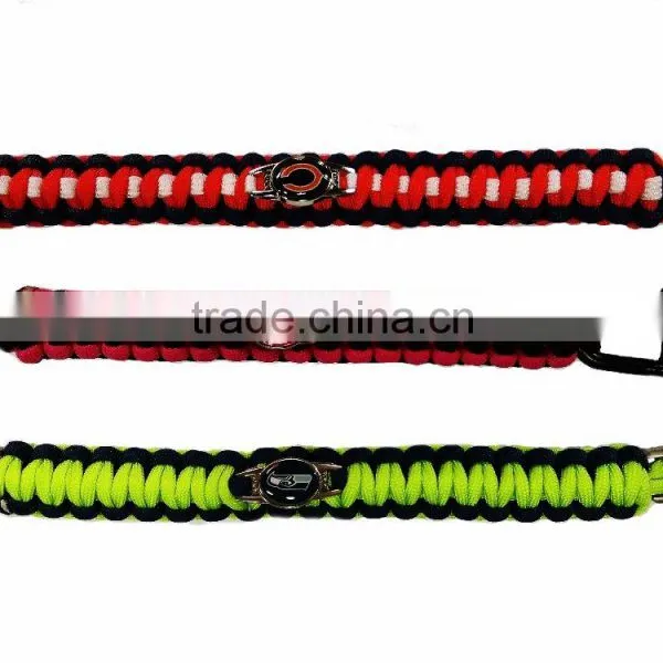 High Quality 550 Paracord Bracelets With All Kind of Teams Charms on it ,