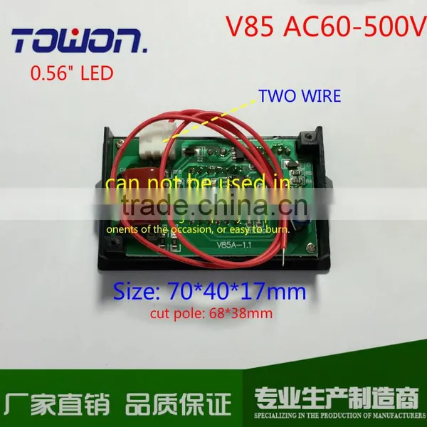 0.56" AC Digital Voltmeter AC60-500V Voltage Measurement Digital Voltage Panel Meter Red Blue Green Digital LED Display photo-4