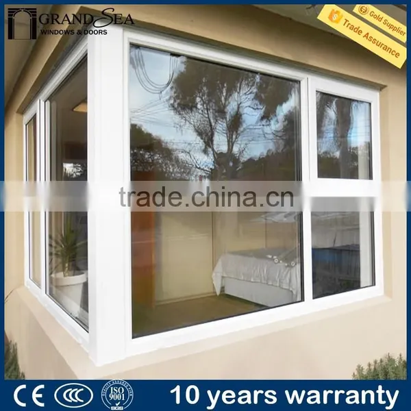 Aluminum Unbreakable Balcony Curtain Screen Corner Glass Window
