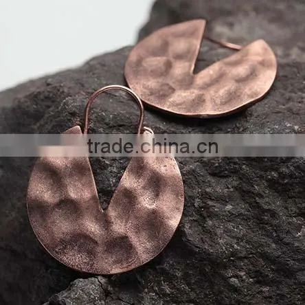 Hammered Basket Metal Simple Style Earring photo-5