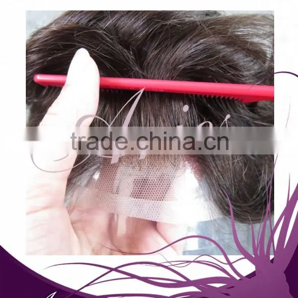 Toupee French Lace Front With Mono Hair Wig photo-3