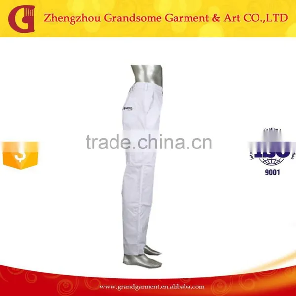 Men's White Cargo Pants With Side Pockets photo-2
