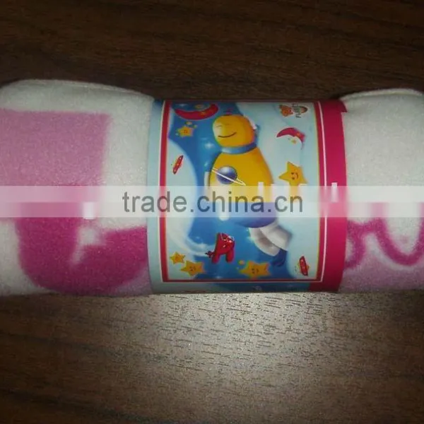 Micro Fiber Polyester Cartoon Print Polar Fleece Child Blanket/Throw