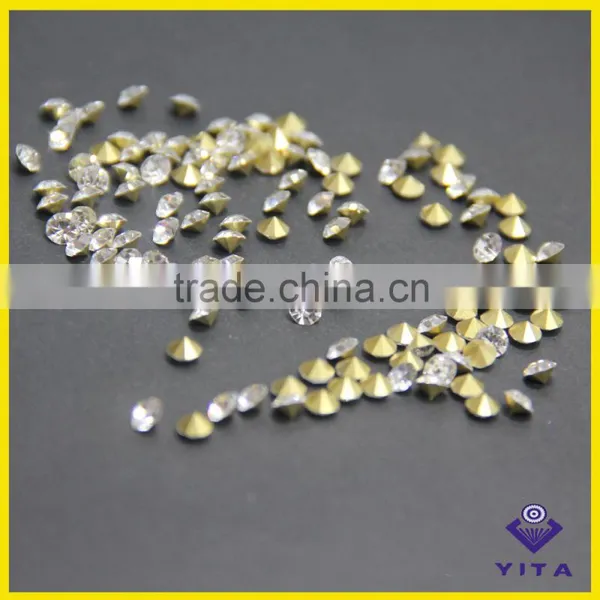 Big Size White Machine Cut Glass Chaton Crystal Point Back Rhinestone for Jewelry photo-3