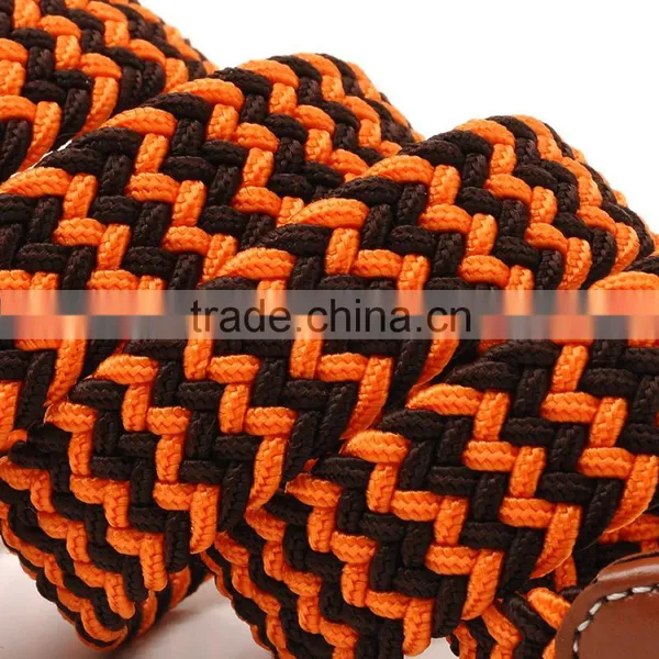 Colorful Elastic Stretch Woven/Braided Belt With Alloy Buckle/braided Elastic Stretch Belt photo-5