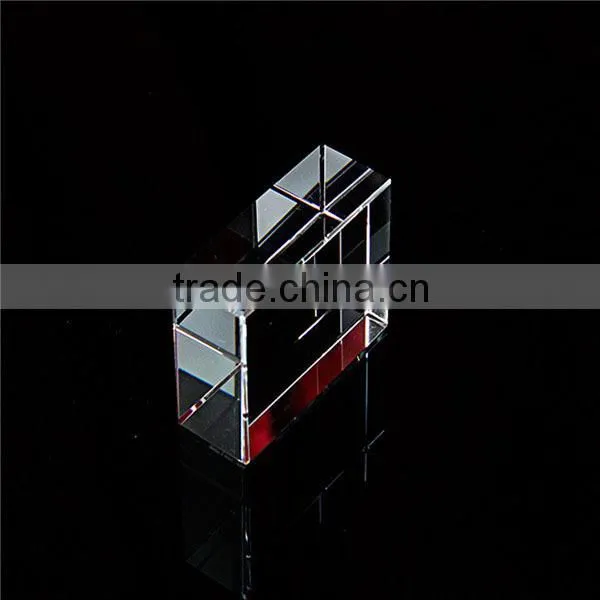 Yijia High Quality Crystal Glass Plaque/block, Blank Rectangle Crystal Cubes photo-6