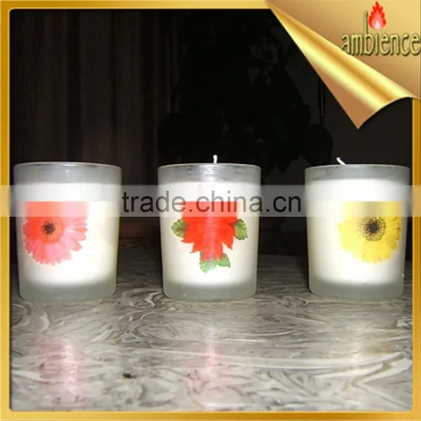 Glass Candle for Mother's Day Gift Household Red Glass Jar Candle