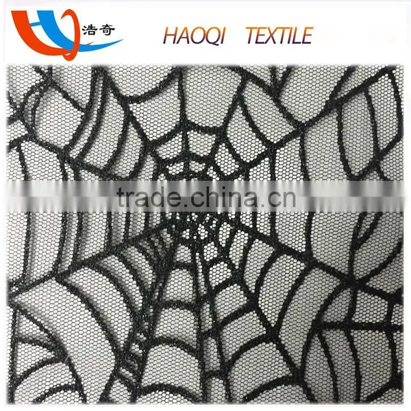 Cobweb Pattern Print Mesh 100% Polyester Fabric photo-2