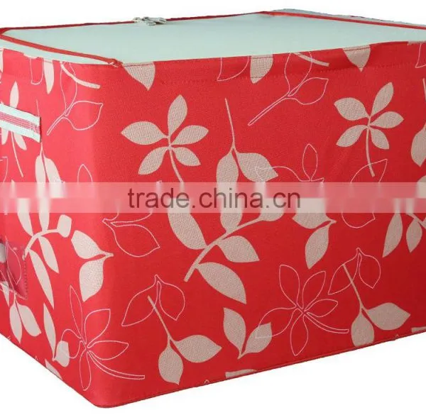 Durable Oxford Fabric Foldable Steel Shelf Lidded Storage Box With See-through Window photo-2