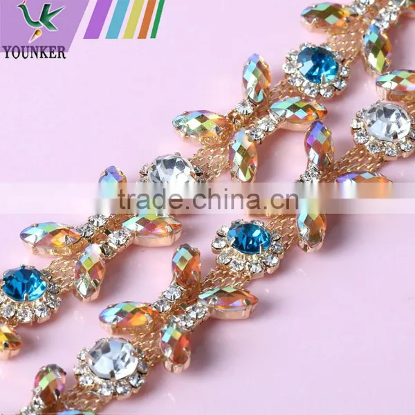 Bling Bling Fashion Latest Fancy Rhinestone Cup Chian For Garments,bags,shoes Decorations YSC03 photo-4