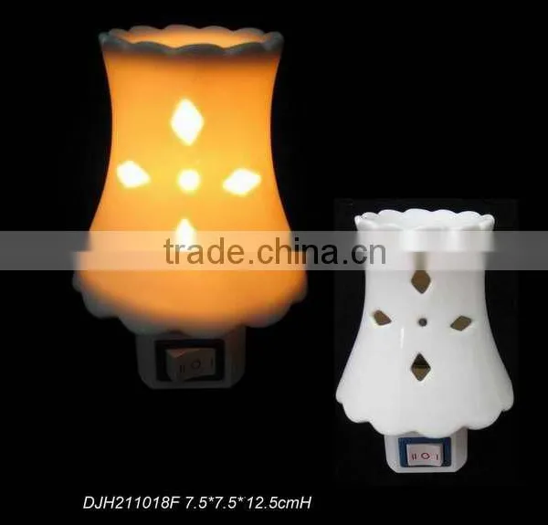 QiHe Porcelain Plug in Fragrance Wax Warmer Scent Oil Warmer photo-4