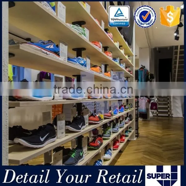 Hot Sale Retail Store Wooden Floor Shoe Display Stand photo-4