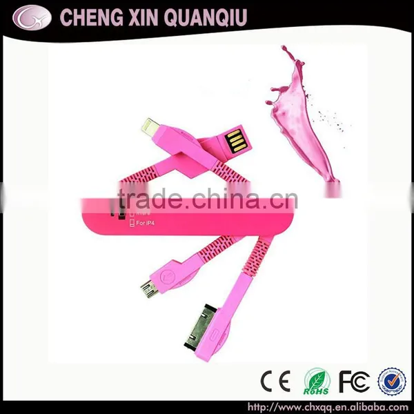 [CX]For Apple Iphone 6 Charger Cable,swiss Army Knife 3 in 1 Data Cable for Mobile Phone Cable Charger for Iphone 6,5 Usb Cable photo-5