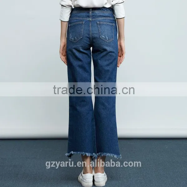Newest Fashion Women Teen Girls Slim Long Ripped Jeans Trousers Cow Bells for Women photo-4