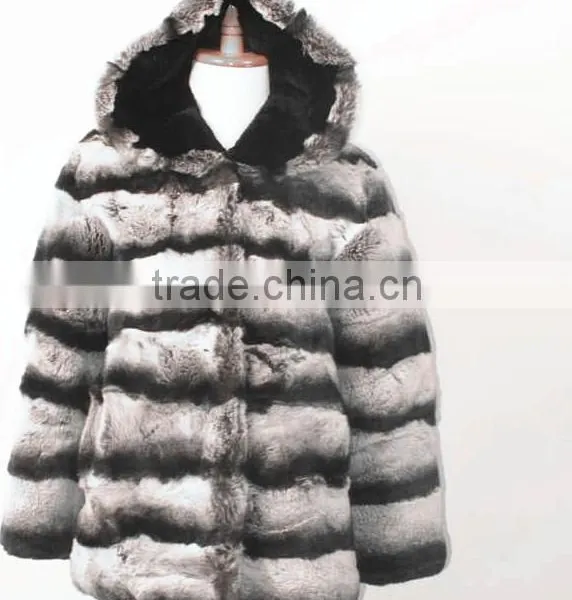 Children Chinchilla Rex Rabbit Fur Coat photo-2