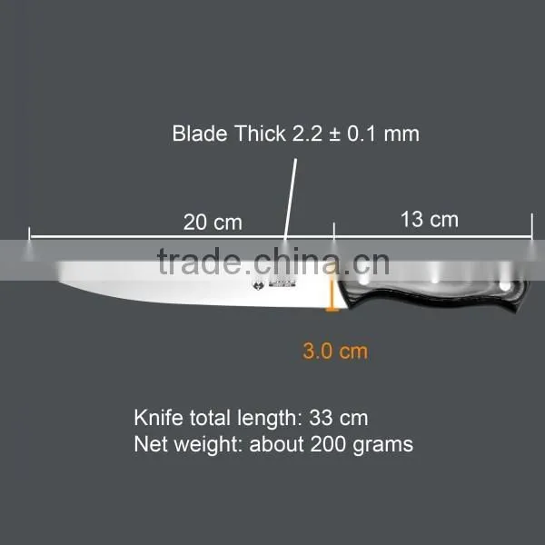 Stainless Steel Blade 3cr13 Black Slicing Knife photo-3