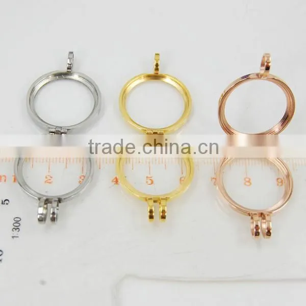 Round Pendant Holder/locket With Necklace Jewelry Wholesale photo-6