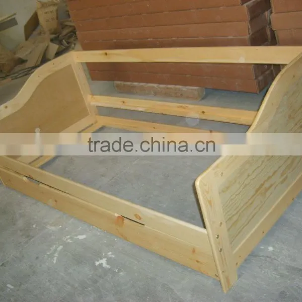 Modern Quality Solid Pine Wood Box Bed Designs for Sofa Bed photo-5