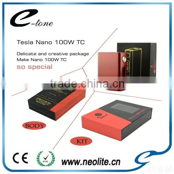 2016 New TC Box Mod Tesla Nano 100W TC Sarter Kit Temperature Control Box Mod photo-6