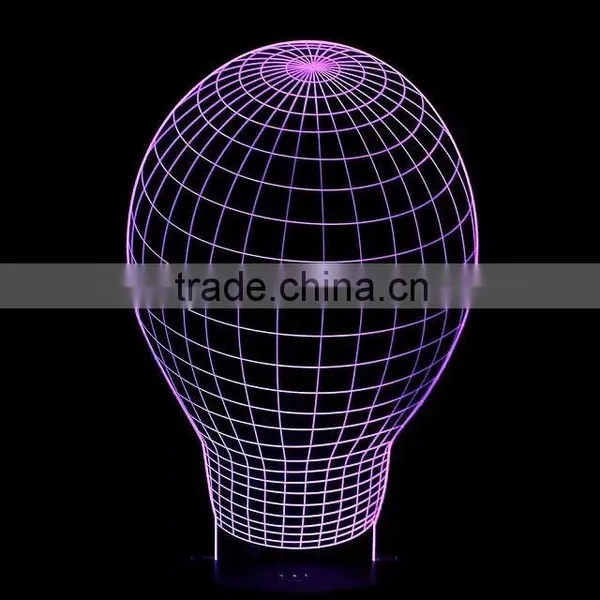 3D Optical Illusion Ball Ballet Night Lamp Night Light 10 Colorful LEDs Ultra-thin Acrylic Light Panel AA Battery or DC 5V photo-2