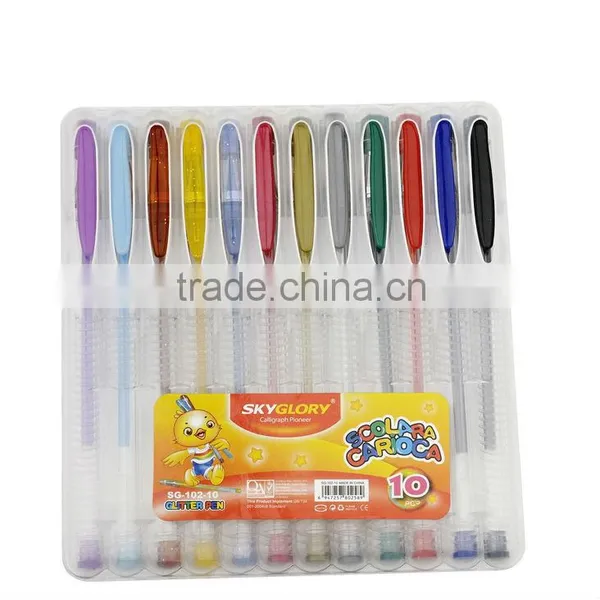 Glitter Gel Ink Pen 12 Piece(G-100, 0.8/1.0mm Point) photo-6