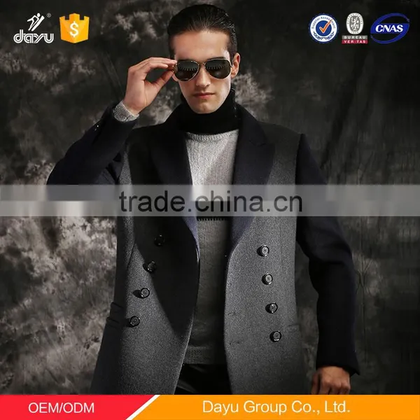 2016 Factory of Men's Long Style Wool Coat Men's Wool Blend Jacket Men's Cashmere Overcoat photo-5