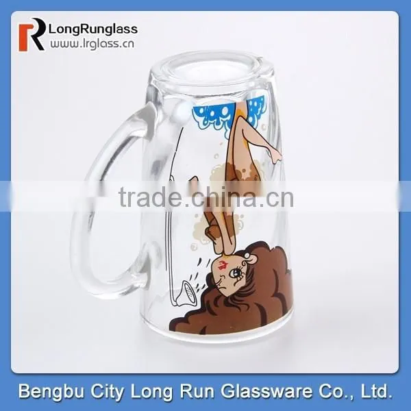 LongRun 360ml Hot New Products for 2015 Promotional Drinking Glass Mug Handle With Customer's Logo photo-5