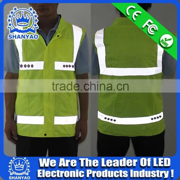 2016 Hot Selling LED Reflective Safety Jacket For Road Safety At Night photo-3