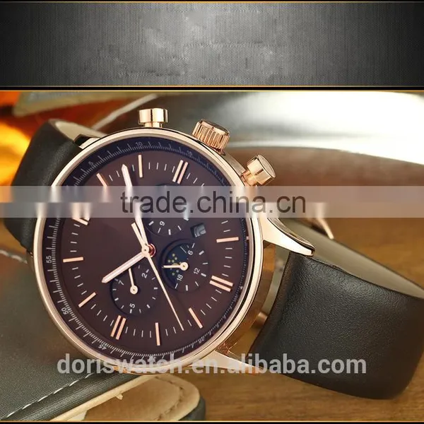 Express Hot Selling Round Face Watch,Fashion Sport Watch For Men,Vogue Genuine Leather Watch Men With Japan Movt photo-4