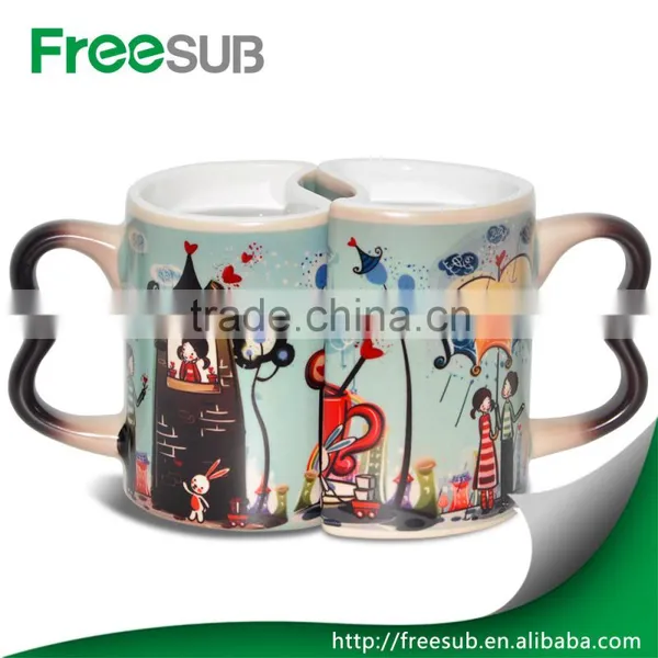 Personalized 11OZ Couple Cearmic Mug With Black Color Magic Coffee Mug for Love photo-3