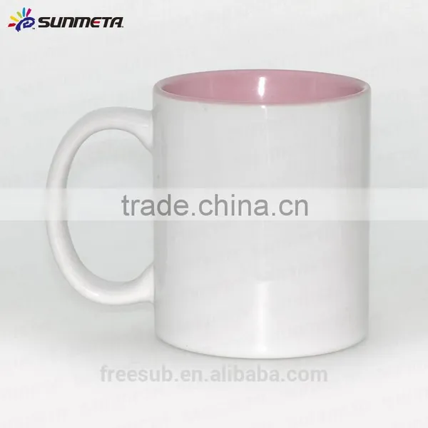 Sunmeta Factory Supply 11oz Inner and Handle Color Ceramic Sublimation Mugs (SKB03) photo-4