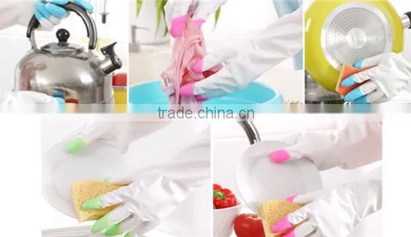 Explosions Waterproof Single Leather Hot Washing Laundry Chores of Daily Household LaTeX Rubber Gloves photo-6
