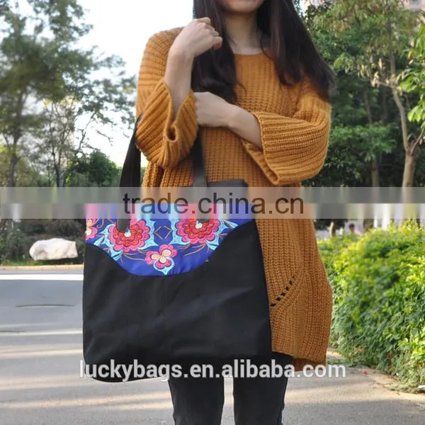 Luckybag Fancy Canvas Shopping Hand Bag Wholesale Women Beautiful Handbags,coloful Lady Shoulder Bags photo-3