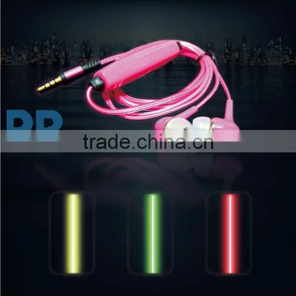 Best Price Led Glowing Earphones, EL Light Earphone Wired Light Earbud Led Earphones photo-3