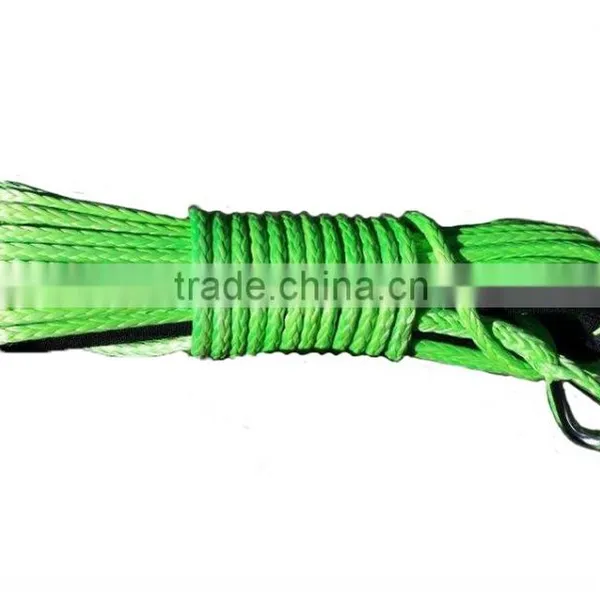 1/2' x 100" Synthetic Winch Rope Uhmwpe Fiber Green Color for Offroad