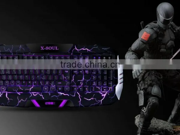 Crack Versions Profrssional Backlit Programmable Gaming Keyboard Gamer for Net Bar photo-6