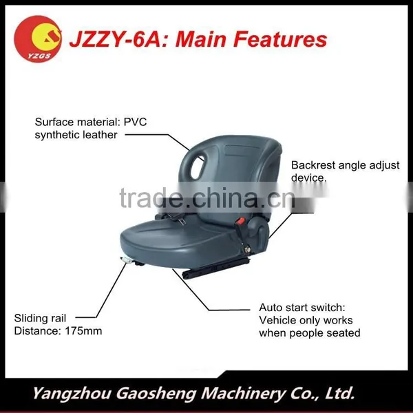 Hot Selling China Forklift Seat Without Shork Absorber, JZZY-6A, Meet the Ergonomic Design. photo-2
