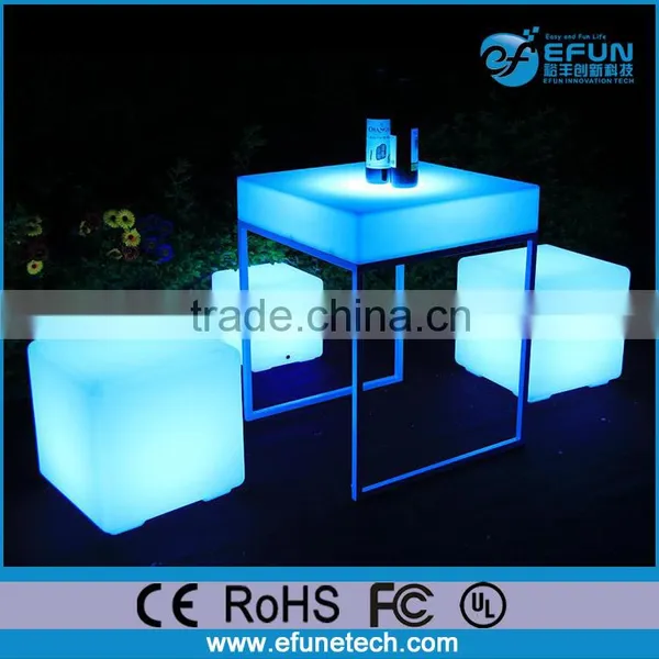 Waterproof Rgb Color Illuminated Cube Stool Seat,battery Operated 3d Led Cube Ottoman photo-4